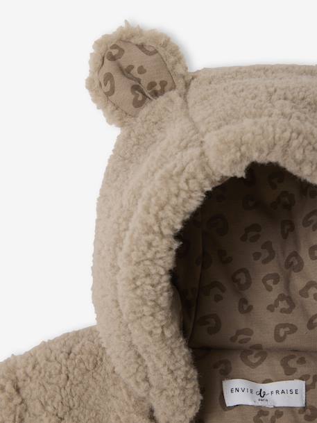 Gemengde combipilote met luipaardvoering capsule familie ENVIE DE FRAISE taupe - vertbaudet enfant 