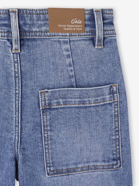 Jean fille large indestructible bleu moyen - vertbaudet enfant 