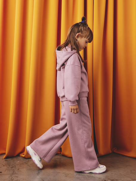 Sportieve set voor meisjes met sweater + broek Disney® LILO & STITCH van fleece paars - vertbaudet enfant 