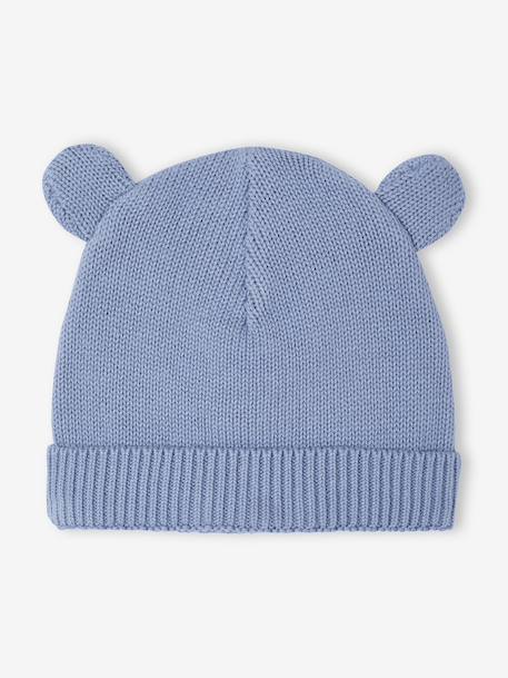 Ensemble naissance en tricot bleu glacier - vertbaudet enfant 