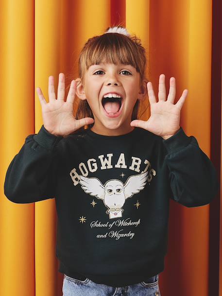 Sweat fille Harry Potter vert sapin - vertbaudet enfant 