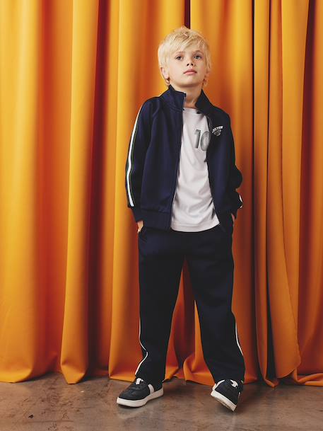 Sweat garçon manches longues col montant marine - vertbaudet enfant 