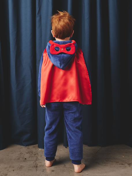 Surpyjama super héros : cape + masque détachable bleu roi - vertbaudet enfant 