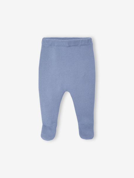 Ensemble naissance en tricot bleu glacier - vertbaudet enfant 
