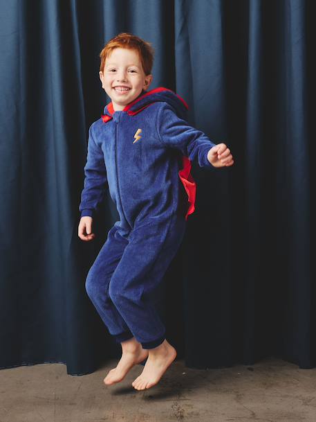Surpyjama super héros : cape + masque détachable bleu roi - vertbaudet enfant 