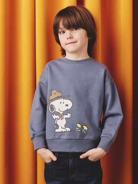 Sweat-shirt Snoopy Peanuts garçon bleu jean - vertbaudet enfant 