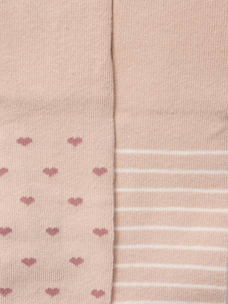 Lot de 2 paires de collants fantaisie bébé fille rose pâle - vertbaudet enfant 