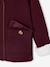 Manteau à capuche fille drap de laine doublé sherpa bordeaux+chamois+marine+vert foncé - vertbaudet enfant 
