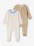 Lot de 2 pyjamas naissance garçon en velours personnalisable écru - vertbaudet enfant 