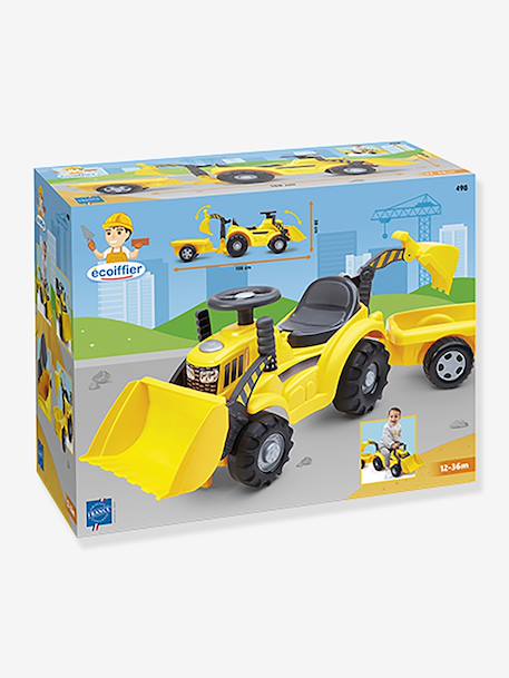 Tractor graafmachine met aanhanger ECOIFFIER meerkleurig - vertbaudet enfant 