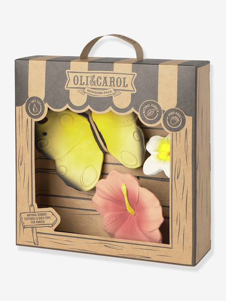Geboorte geschenkset: OLI & CAROL vlinder / bloem bijtring meerkleurig - vertbaudet enfant 
