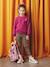 Sweat fille motif imprimé anthracite+corail+encre+pivoine+sauge+vanille+violet+violine - vertbaudet enfant 