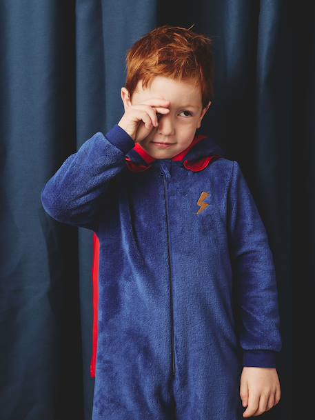 Surpyjama super héros : cape + masque détachable bleu roi - vertbaudet enfant 