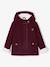 Manteau à capuche fille drap de laine doublé sherpa bordeaux+chamois+marine+vert foncé - vertbaudet enfant 