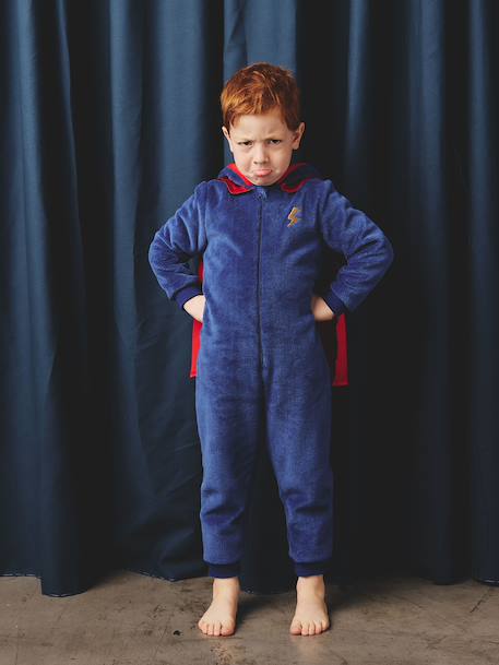 Surpyjama super héros : cape + masque détachable bleu roi - vertbaudet enfant 
