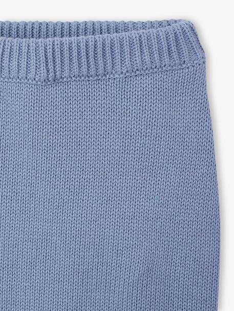 Ensemble naissance en tricot bleu glacier - vertbaudet enfant 