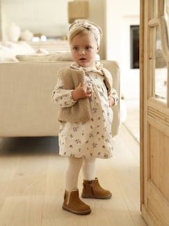 Bébé-Ensemble-Coffret bébé robe + gilet + bandeau