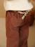 Pantalon bébé en velours côtelé avec ceinture 'léopard' à nouer terracotta - vertbaudet enfant 