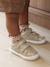 Baskets met klittenband van leer baby goud+wit - vertbaudet enfant 
