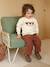 Pantalon bébé en velours côtelé avec ceinture 'léopard' à nouer terracotta - vertbaudet enfant 