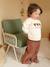 Pantalon bébé en velours côtelé avec ceinture 'léopard' à nouer terracotta - vertbaudet enfant 