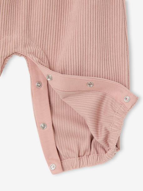 Babypakje T-shirt + salopet + haarband + knuffel roze (poederkleur) - vertbaudet enfant 