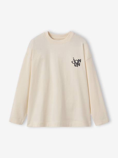 Lot de 2 t-shirts garçon oversize effet délavé écru - vertbaudet enfant 