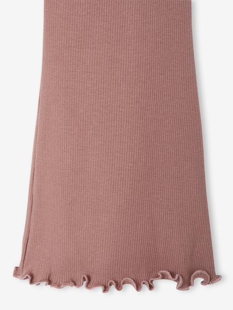 Ensemble sweat imprimé et legging flare fille bois de rose+marine - vertbaudet enfant 