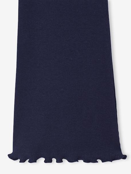 Set met sweater met print en uitlopende legging voor meisjes marineblauw+rozenhout - vertbaudet enfant 