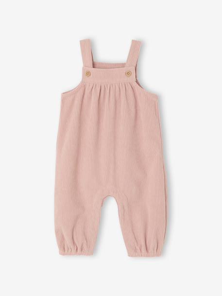 Babypakje T-shirt + salopet + haarband + knuffel roze (poederkleur) - vertbaudet enfant 