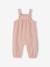 Babypakje T-shirt + salopet + haarband + knuffel roze (poederkleur) - vertbaudet enfant 
