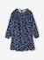 Robe à smocks motifs fleurs fille encre+marine+vanille - vertbaudet enfant 