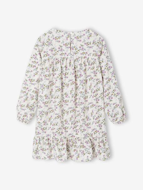Robe à smocks motifs fleurs fille encre+marine+vanille - vertbaudet enfant 