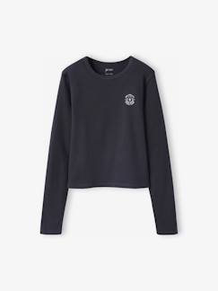 -T-shirt fille cropped manches longues fille