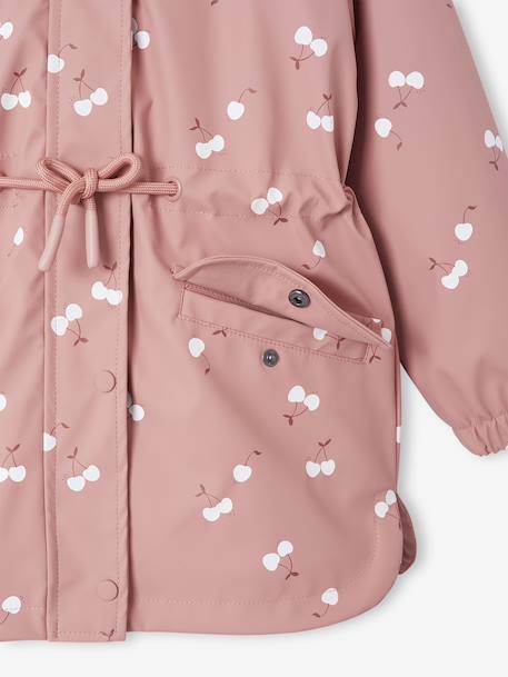 Ciré fille à capuche motifs magiques bleu ciel+blush+sauge imprimé - vertbaudet enfant 