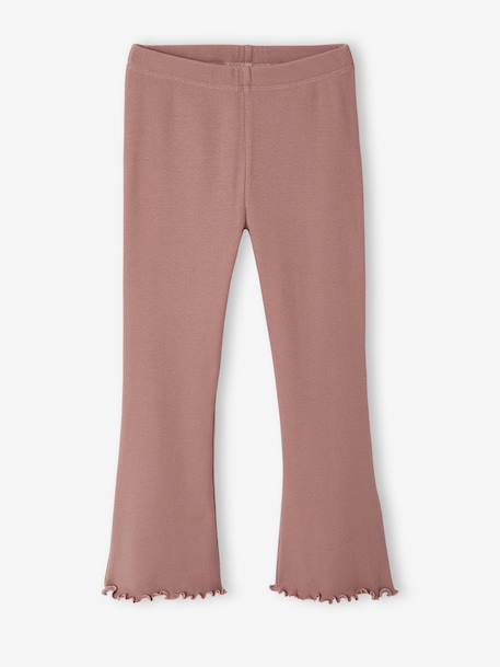 Ensemble sweat imprimé et legging flare fille bois de rose+marine - vertbaudet enfant 