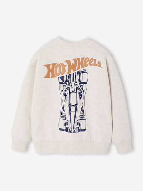 Sweat-shirt Mattel Hot Wheels garçon beige chiné - vertbaudet enfant 