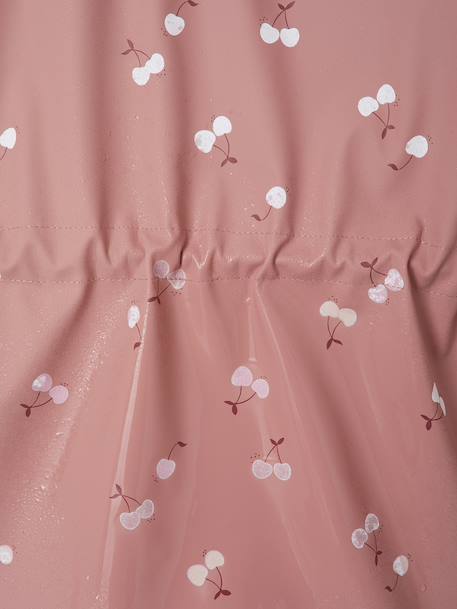 Ciré fille à capuche motifs magiques bleu ciel+blush+sauge imprimé - vertbaudet enfant 