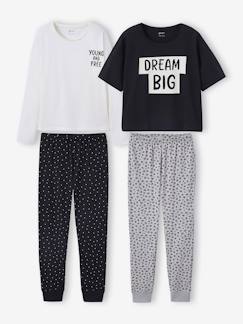 -Lot 2 pyjamas fille léopard et pois 