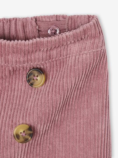 Jupe-short fille en velours effet portefeuille bleu canard+rose+rouge+vert anglais+vieux rose - vertbaudet enfant 