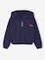 Sweat court zippé fille marine+rose - vertbaudet enfant 