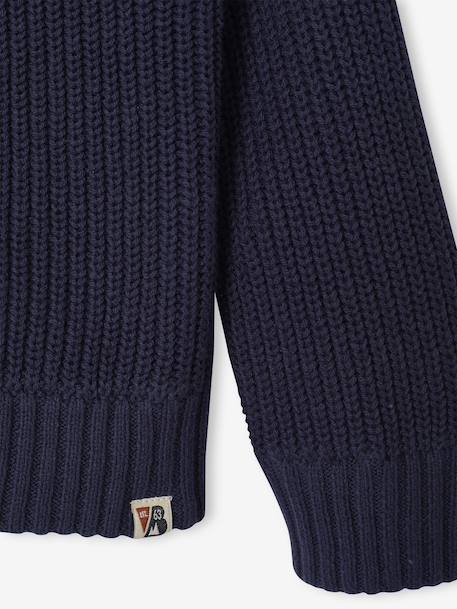 Gilet Col Montant Manches Longues garçon marine+vert - vertbaudet enfant 