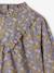 Blouse met hoge kraag met bloemenprint meisjes ecru+olijf - vertbaudet enfant 