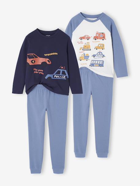 Garçon-Lot de 2 pyjamas garçon imprimés véhicules