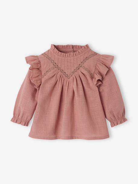 Bébé-Blouse volantée bébé en tissu flammé