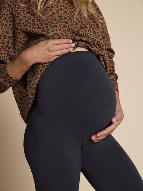 Set van 2 Seamless zwangerschapsleggings ENVIE DE FRAISE kaki+taupe+zwart - vertbaudet enfant 