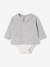 Set van 2 body's babypakje 2-in-1 gemêleerd grijs - vertbaudet enfant 