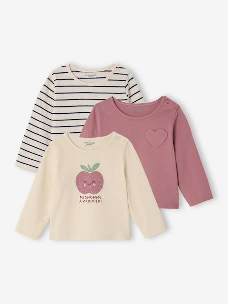 Bébé-Lot de 3 T-shirts Basics bébé manches longues