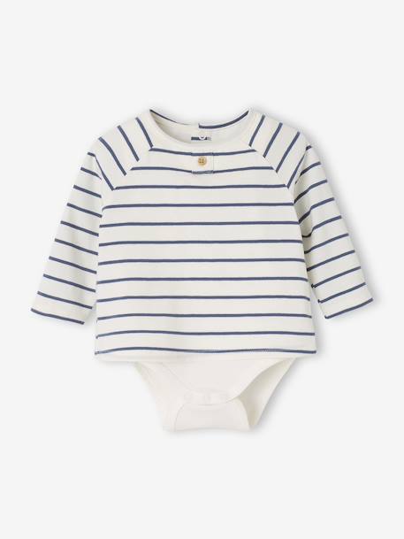 Set van 2 body's babypakje 2-in-1 gemêleerd grijs - vertbaudet enfant 