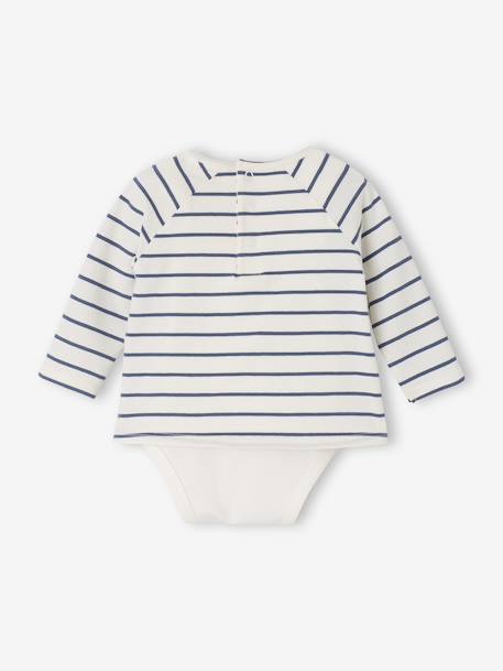 Set van 2 body's babypakje 2-in-1 gemêleerd grijs - vertbaudet enfant 